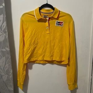 Yellow Tommy Hilfiger crop top sweater in a size S/P
